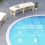 Outsunny Wooden Garden Bench, Semicircular Round Outdoor Tree Bench, Wrap Around Park Bench for Yard, Patio, Deck, Lawn, Natural - Image 7