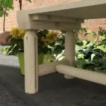 Outsunny Wooden Garden Bench, Semicircular Round Outdoor Tree Bench, Wrap Around Park Bench for Yard, Patio, Deck, Lawn, Natural - Image 9