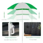 Wooden Kids Picnic Table with Sandbox, Adjustable Umbrella, and Removable Parasol, Outdoor Set for Garden and Patio - Image 5