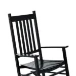Outsunny Wooden Outdoor Rocking Chair with Armrests, High Back for Garden, Patio, Balcony, Porch, Black - Image 8