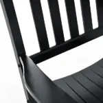 Outsunny Wooden Outdoor Rocking Chair with Armrests, High Back for Garden, Patio, Balcony, Porch, Black - Image 9