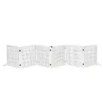Wooden Pet Gate, 6-Panel Folding Dog Safety Barrier with Support Feet for Small and Medium Dogs, White - Image 12