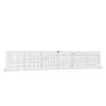 Wooden Pet Gate, 6-Panel Folding Dog Safety Barrier with Support Feet for Small and Medium Dogs, White