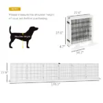 Wooden Pet Gate, 6-Panel Folding Dog Safety Barrier with Support Feet for Small and Medium Dogs, White - Image 3