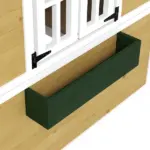 Outsunny Wooden Playhouse for Kids Outdoor, Doors, Windows, Planter Pots, Beige, Toddlers 3-8 Years - Image 8