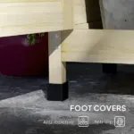 Wooden Potting Bench with Storage, Sink, Water Tap for Backyard, Patio, Balcony, Natural - Image 6
