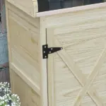Wooden Potting Bench with Storage, Sink, Water Tap for Backyard, Patio, Balcony, Natural - Image 9