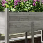 Wooden Raised Garden Bed, Large Elevated Planter Box with Legs, Bed Liner and Drain Holes, 7.4' x 1.8' x 2.6', Gray - Image 9