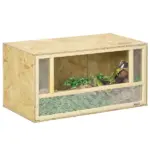 31.5 Inch Wooden Reptile Terrarium with Sliding Glass Door and Mesh Ventilation - Image 11