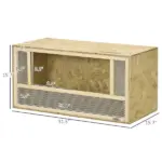 31.5 Inch Wooden Reptile Terrarium with Sliding Glass Door and Mesh Ventilation - Image 3