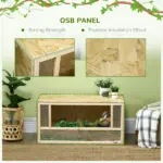 31.5 Inch Wooden Reptile Terrarium with Sliding Glass Door and Mesh Ventilation - Image 5
