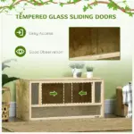 31.5 Inch Wooden Reptile Terrarium with Sliding Glass Door and Mesh Ventilation - Image 6