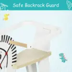 Wooden Rocking Horse, Classic Toddler Ride-On, Safe Traditional, White with Safety Bar, for 1-3 Years - Image 7