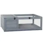 Wooden Tortoise House Indoor Turtle Habitat Enclosure Outdoor Reptile Cage Gray - Image 15