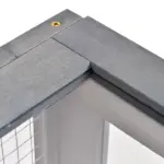 Wooden Tortoise House Indoor Turtle Habitat Enclosure Outdoor Reptile Cage Gray - Image 10