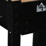 Workshop Workbench with Drawer Pegboard Storage Cabinet Black - Image 8