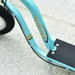 Aosom Youth Scooter Blue with Front Rear Caliper Dual Brakes 12-Inch Inflatable Wheel for Ages 5+ - Image 9