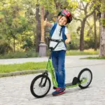 Youth Scooter, Kick Scooter for Kids 5+, Light Green, Adjustable Handlebar, Dual Brakes - Image 2