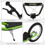 Youth Scooter, Kick Scooter for Kids 5+, Light Green, Adjustable Handlebar, Dual Brakes - Image 6