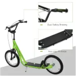 Youth Scooter, Kick Scooter for Kids 5+, Light Green, Adjustable Handlebar, Dual Brakes - Image 7