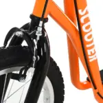 Youth Scooter Kick Scooter with Adjustable Handlebar, Front and Rear Dual Brakes and Inflatable Wheels, for Kids 5+, Orange - Image 8