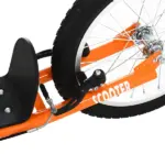Youth Scooter Kick Scooter with Adjustable Handlebar, Front and Rear Dual Brakes and Inflatable Wheels, for Kids 5+, Orange - Image 9