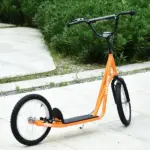 Aosom Youth Scooter, Orange, Kick Scooter for Kids 5+ with Adjustable Handlebar, Dual Brakes - Image 5