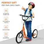 Aosom Youth Scooter, Orange, Kick Scooter for Kids 5+ with Adjustable Handlebar, Dual Brakes - Image 7