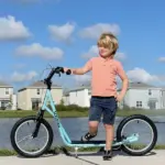 Aosom Youth Scooter with Adjustable Handlebar, Kick Scooter with Dual Brakes Inflatable Wheels, Blue, for Kids 5+ - Image 2