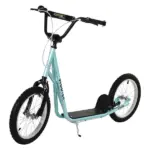 Aosom Youth Scooter with Adjustable Handlebar, Kick Scooter with Dual Brakes Inflatable Wheels, Blue, for Kids 5+ - Image 11