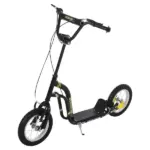 Youth Scooter with Dual Brakes, 12-Inch Inflatable Wheel, Black, for Ages 5+ - Image 11