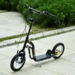 Youth Scooter with Dual Brakes, 12-Inch Inflatable Wheel, Black, for Ages 5+ - Image 10
