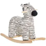 Zebra Shaped Kids Rocking Horse with Realistic Sound for 2-4 Years, Black - Image 11