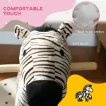 Zebra Shaped Kids Rocking Horse with Realistic Sound for 2-4 Years, Black - Image 7