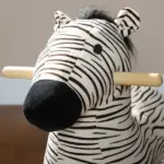 Zebra Shaped Kids Rocking Horse with Realistic Sound for 2-4 Years, Black - Image 9