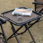 Outsunny 3-Piece Zero Gravity Chair Set with 2 Recliners and Side Table Brown - Image 8