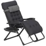 Outsunny Zero Gravity Recliner Chair with Cup Holder Cushion Foldable Black